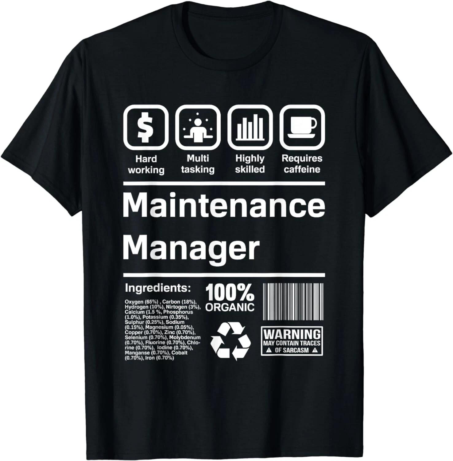 

Maintenance Manager T-Shirt Funny Gift Unisex T-Shirt 4XL