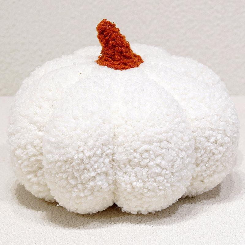 Coussin Peluche Citrouille Halloween Mignon Style Nordique - Ornement Décoratif pour Canapé de Salon