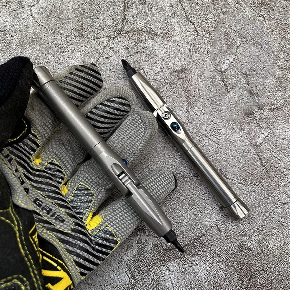 Titanium Klapp-Multiwinkel-Schraubendreher - Tragbares EDC-Werkzeug für Zuhause, zum Mitnehmen & Heimwerken - Einzigartiges Geschenk für Männer