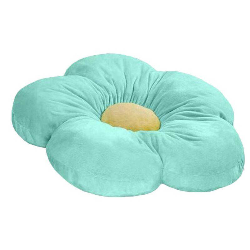 Cute Flower Cushion Home Decor Plush Toy With Colorful 6 Petal Cartoon Design