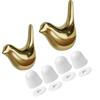 ABS Ceramic Decorative Toilet Bolt Caps Bird Design For Motorhome Bathroom Concealed Rusty Bolts Quick Installation Home Upgrade