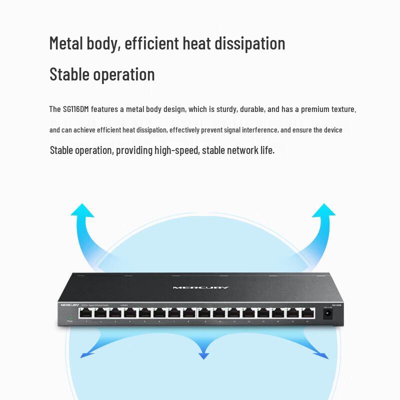 Mercury 16-Port Gigabit Unmanaged Ethernet Switch