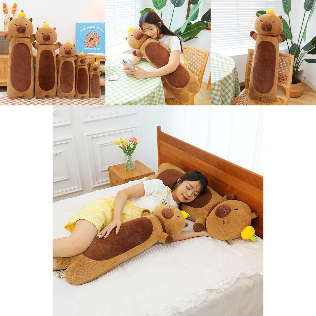 Capybara Plush Pillow Toy Soft Stuffed Animal For Kids Bedroom Decor