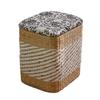Multifunctional Home Shoe Bench Grass Woven Entryway Storage Stool Sitting Storage Box Wood Grain Pattern Organizer