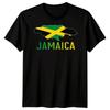 Jamaica Flagga Karta Länder Herr T-shirt Dam T-shirt Resesouvenir Grafik