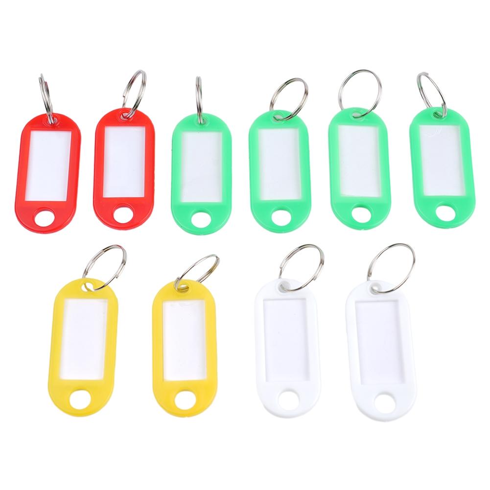 16mm Diameter In Silver 10X Label Keychain Keychain 10pcs 50.0mm X 22.0mm