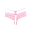 Womens Sexy Open Crotch Panties Lace Briefs Bowknot Thin Straps Hollow Out Exposed Butt Hot Erotic Lingerie T Back Micros Thongs