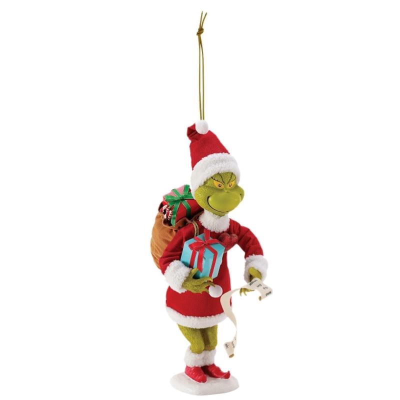 Pendentifs Acrylique Grinch Noël 2D - Décoration Sapin Mignonne, Pour Intérieur Et Extérieur