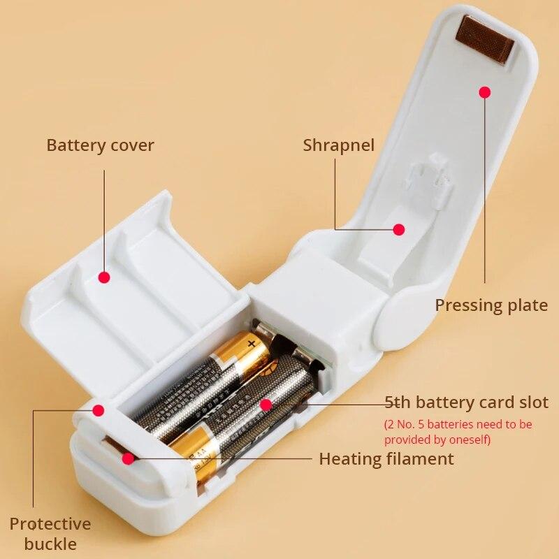 Mini Heat Bag Sealing Machine Package Sealer Bags Thermal Plastic Food Bag Closure Portable Sealer Packing