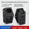 Three-in-One Medical Power Socket with Integrated Schuko Plug, Double Fuse Holder, and Switch