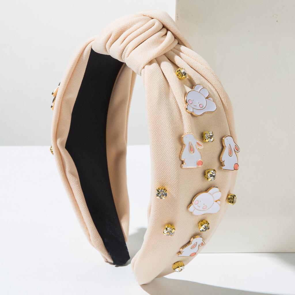 New Easter Diamond Sweet Cute Alloy Rabbit Headband Holiday Hair Accessories