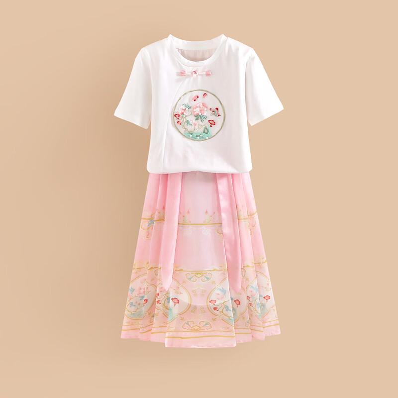 Little Tiger Patty Girls' Summer T-shirt & Pearl Skirt Set