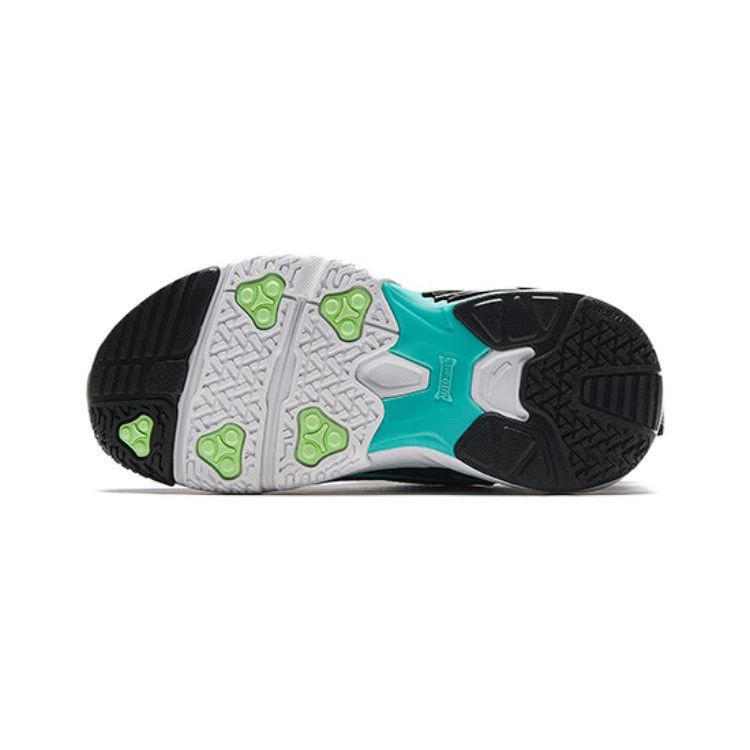 Anta Balance Bike Durable Low Top Kids Running Shoes Kids Sneaker Black White Green 312339963-2
