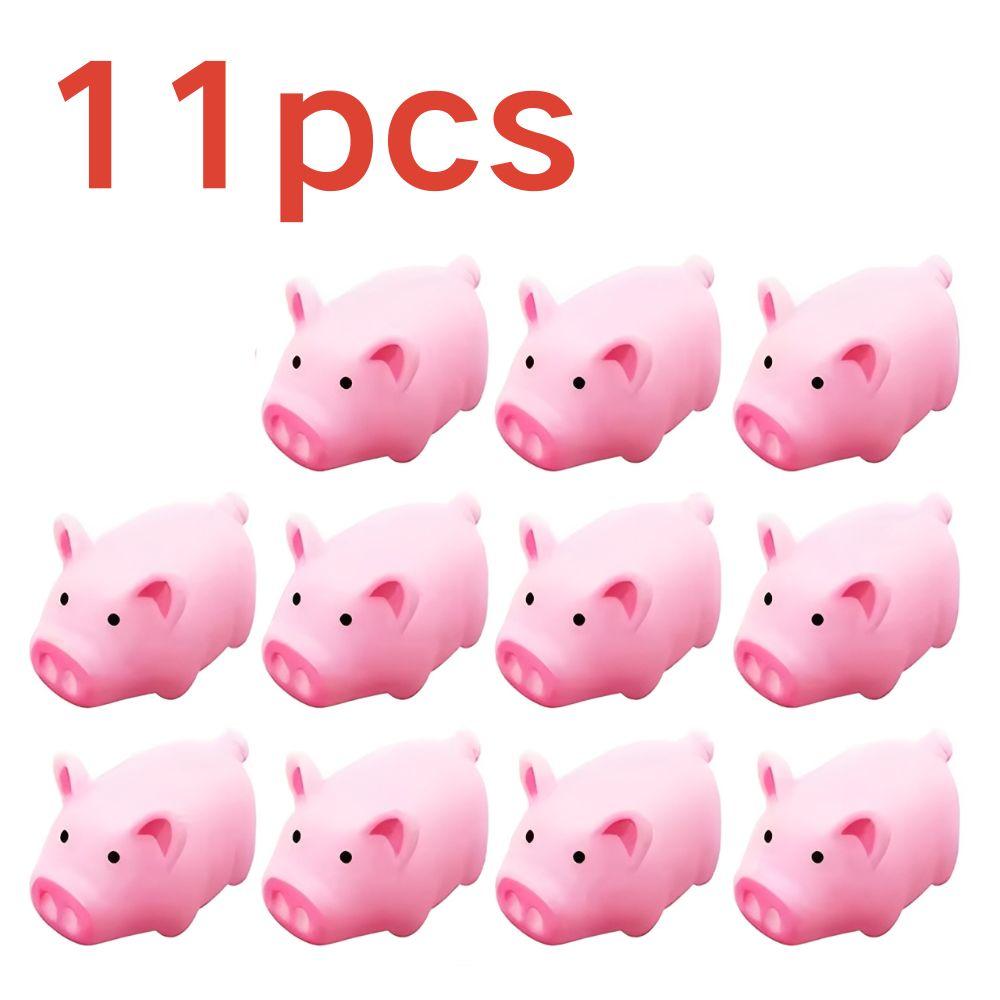 

11/36pcs Plastic Pink Pig Dog Gollum Called Voice Pet Toys Home Decorations Birthday Gifts Photography props YMY