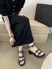 Fashion 2025 Summer New Fashion Women Sandals Casual Low Heels Outdoor Beach Flats Shoes Versatile Butterfly Knot Daily Women Sandals