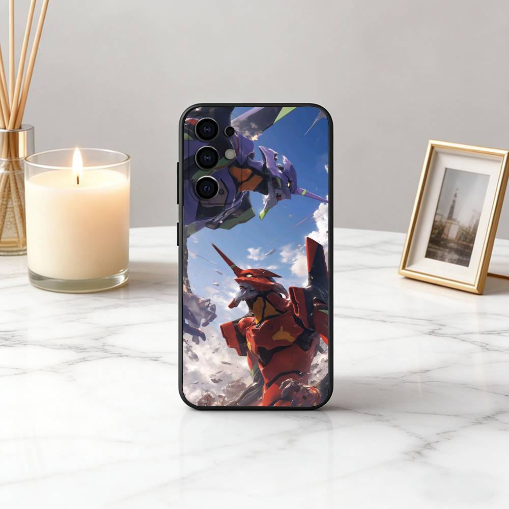 Anime EVA E-Evangelions cool Phone Case For Samsung S25,S24,S21,S22,S23,S30,Ultra,S20,Plus,Fe,Lite,Note,10,Black Cover