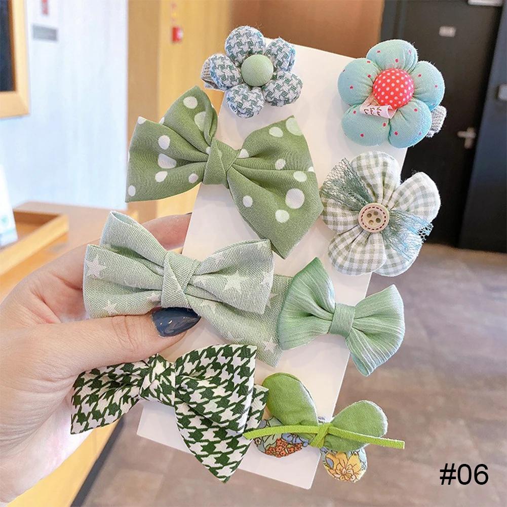 8Pcs/Set Sweet Big Bow Flower Elastic Hairbands Children Girls Hair Ties Fashion Headbands Hair Accessories Rubber Band For Kid