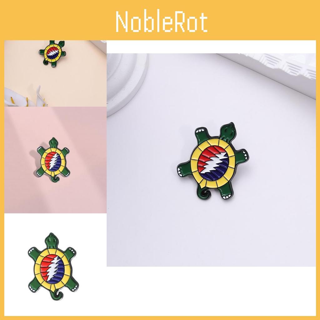 Eyecatching Cartoon Turtle Brooch Unique Alloy Pin For Rock Enthusiasts Music