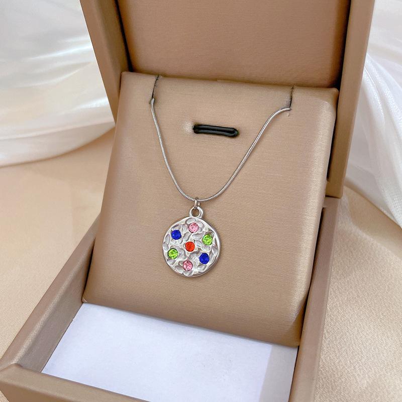 Popular Element Personality Minimalist Wind Furnace Real Gold Necklace Female Collarbone Chain