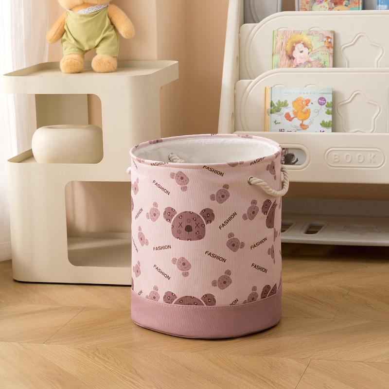Cesto Portagiochi per Bambini con Manici in Corda di Cotone per l'Organizzazione della Stanza dei Bambini