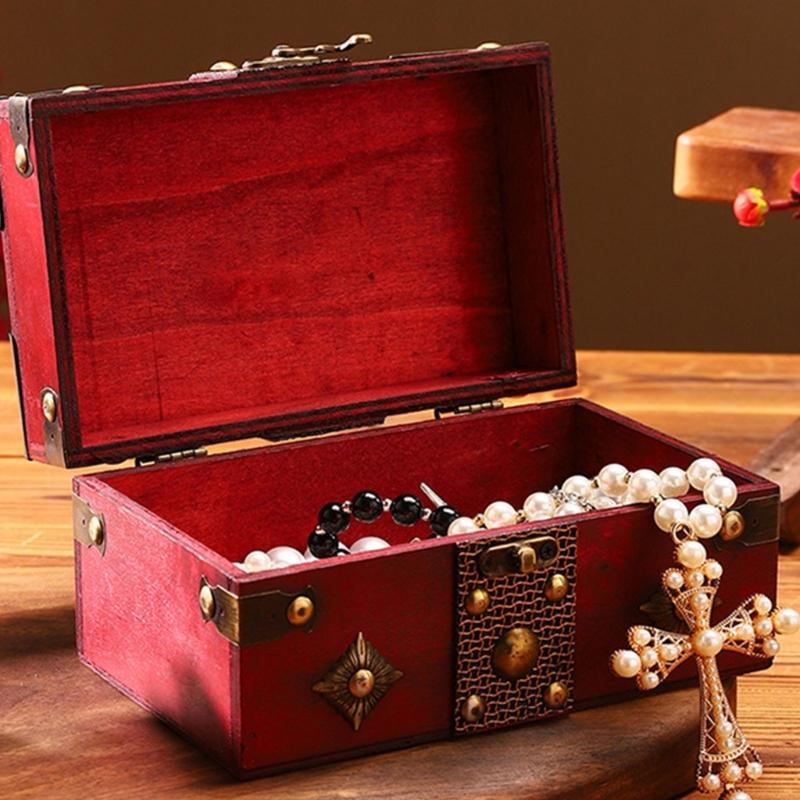 Antique Style Handcrafted Wood Storage Box For Jewelry Organiser And Home Decoration Decorative Case