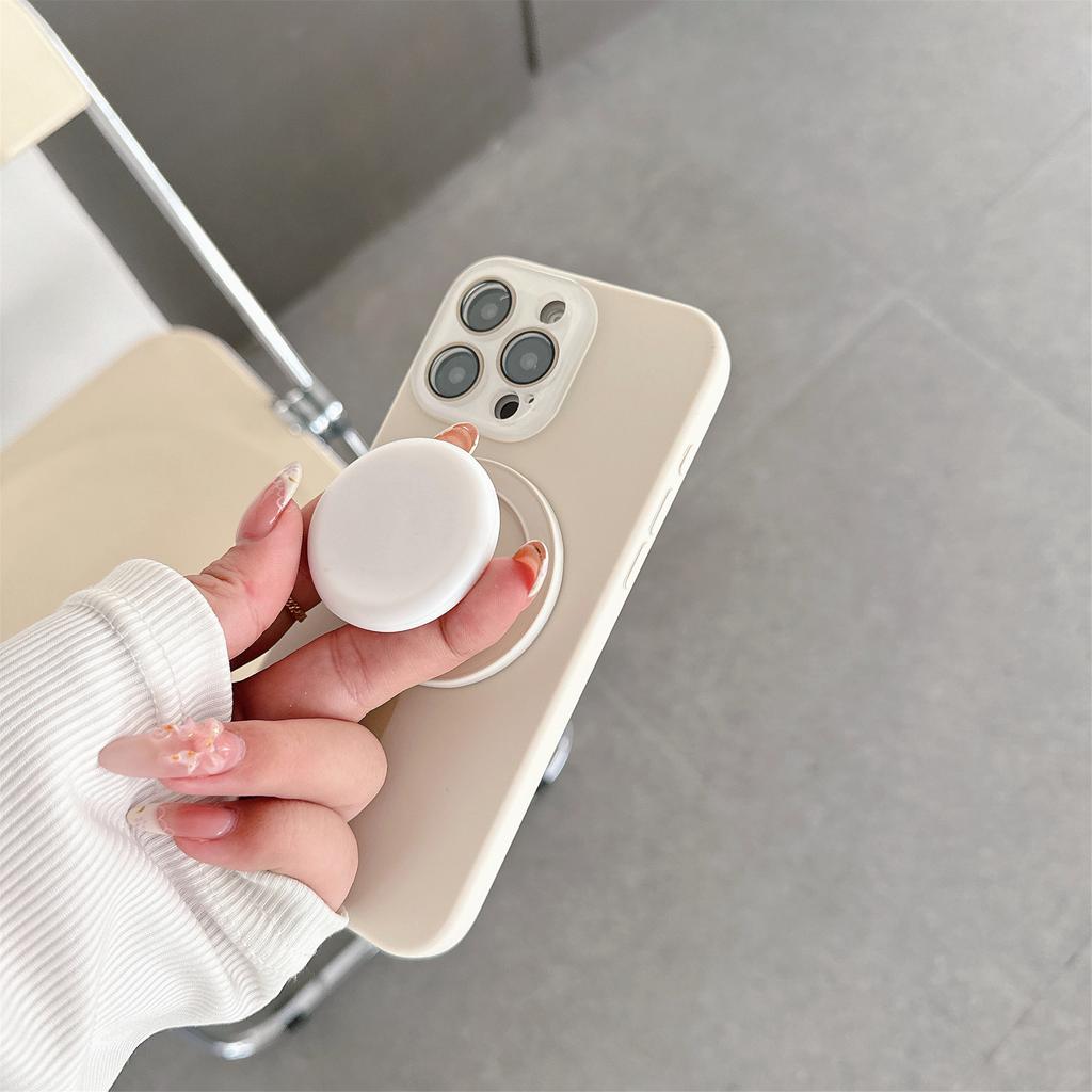 Cute Folding Bracket Kickstand Candy Color Summer Phone Case for iPhone 12 13 14 15 16 Pro Max Wireless Charging Magnetic Cover