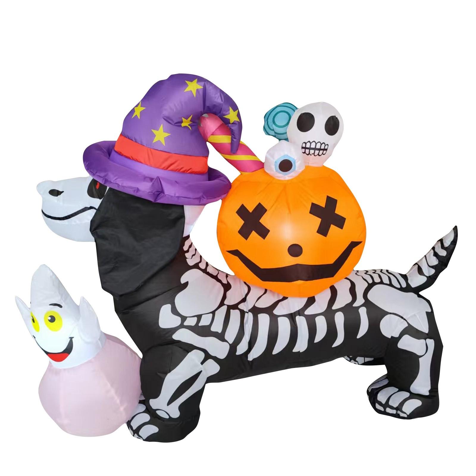 

Надувные светящиеся украшения для вечеринки на Хэллоуин, украшения для дома, простые в установке и полные атмосферы One Size белый