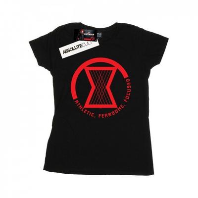 Marvel Womens/Ladies Black Widow Movie Athletic Logo Cotton T-Shirt