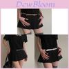 Fashionable Women Black Pu Leather Skinny Belt With Alloy Buckle For Office And Casual Wear