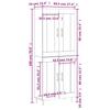 VidaXL Buffet haut Gris béton 69,5x34x180 cm Bois d'ingénierie 3198333