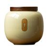Plant ash ceramic tea can small household sealed storage tea can tea universal packaging box high-end mini can