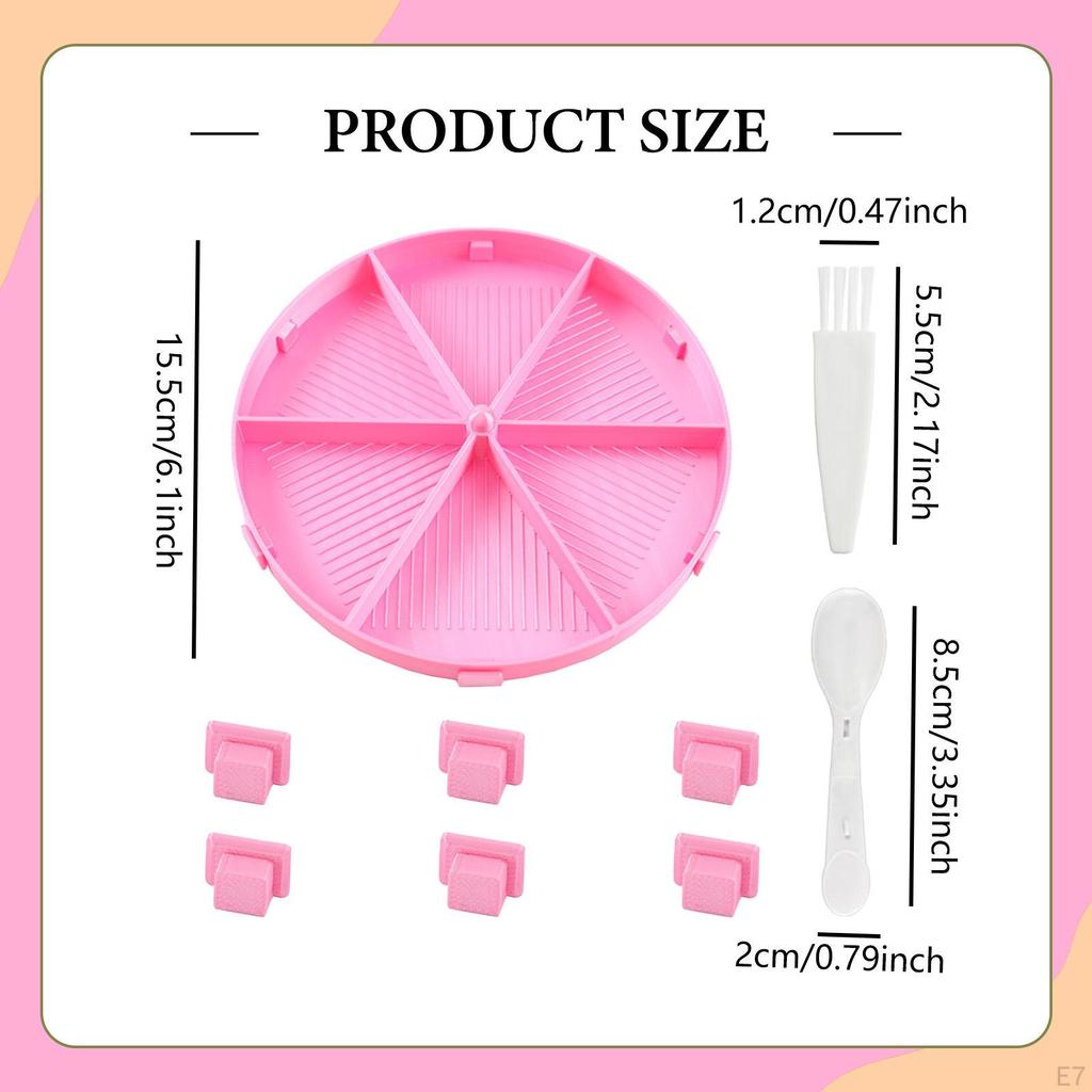 Tray with Spoon And Brush, Scratch-Resistant Versatile Art Supplies, Rhinestone Sorter for Nail