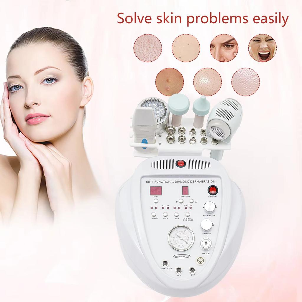 5-in-1 Diamond Microdermabrasion Device - Multi-Function Face Care, Skin Rejuvenation