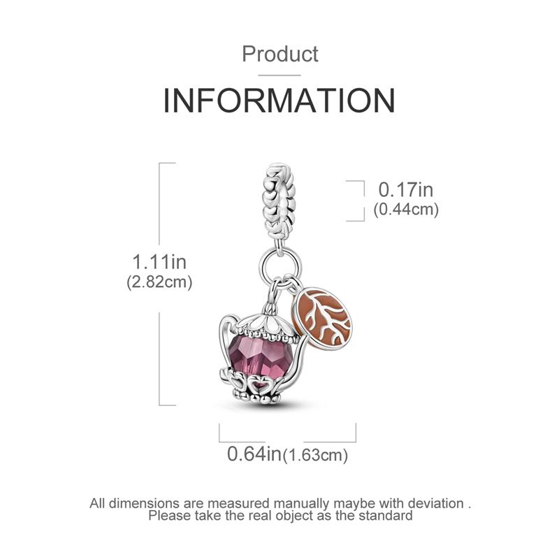 Afternoon Tea Series Cute Cat Teapot Bead Copper Classic Coffee Cup Fit Original Fashion Bracelet Women Jewelry