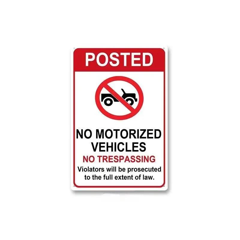 Tin Sign No Trespassing Warning Sign 24 Hour Video Surveillance Metal Board Poster Bar Home Decor Plate Warn Signs Wall Plaques