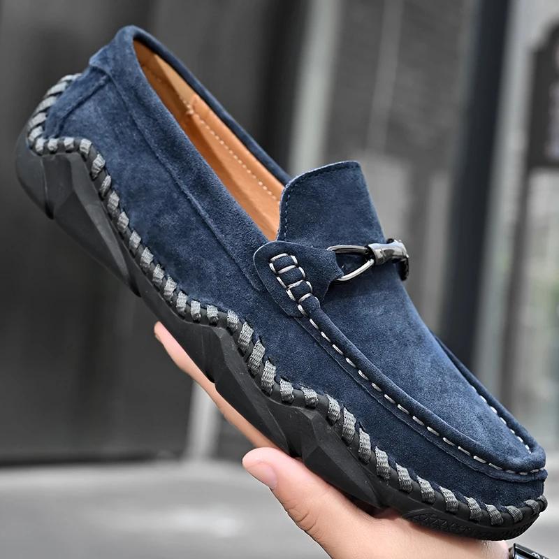 Fashion Loafers Shoes Men 2025 Spring Clasicc Comfy Man Flat Moccasin Fashion Shoes Men Slip-on Boat Shoes For Men Casual Shoes