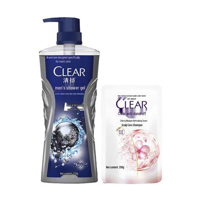 Clear Men's Deep Cleanse Shower Gel & Anti-Dandruff Shampoo Set