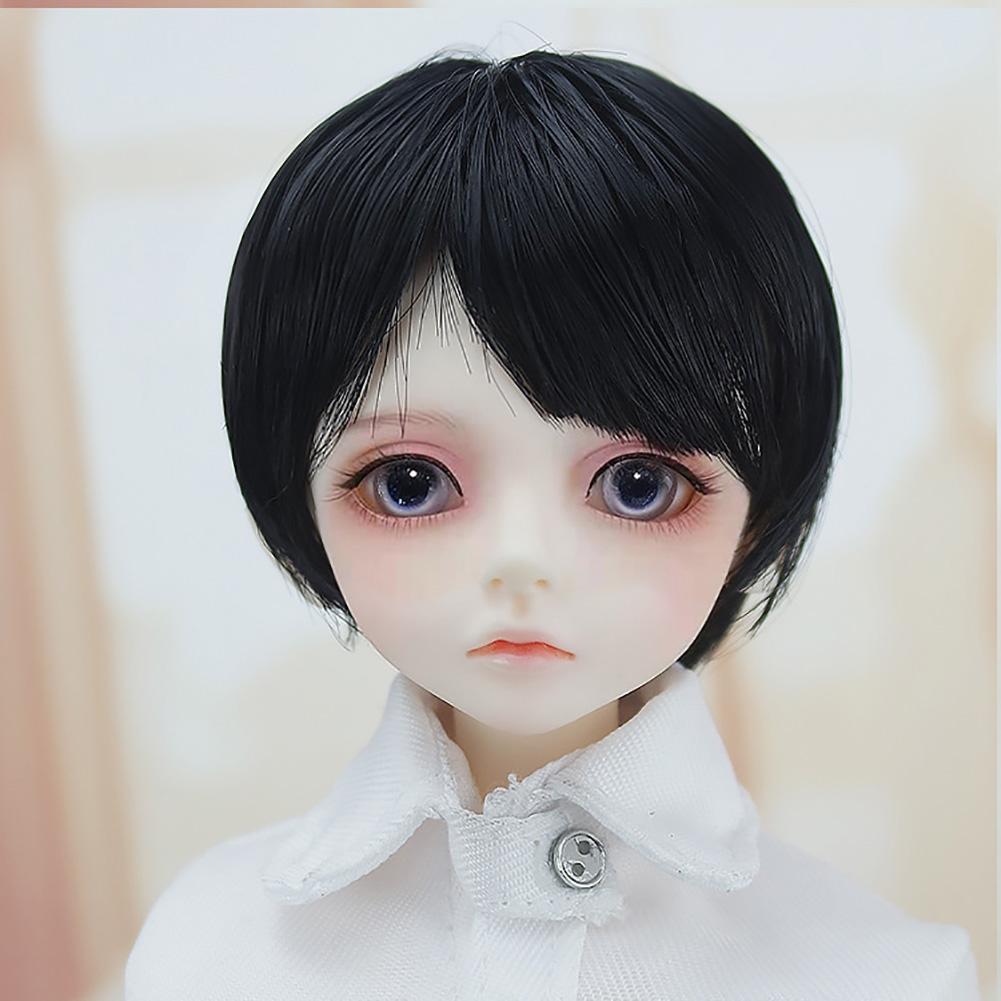 For 1/3 BJD Dolls 22-23CM Head Circumference Short Hair High Temperature Fiber Soft Silk Doll Wig Multi-color Doll's Accessories