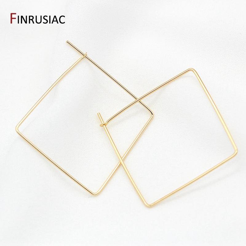 

Jewellery Making Supplies 14K Gold Plated Geometry Shape Beading Charms For Earrings DIY Accessories Wholesale 4 pieces