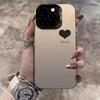 Simple black heart laser matte phone case for iPhone 16 15 14 13 12 Plus Pro Max series Ideal as a birthday gift for girlfriends boyfriends or friends
