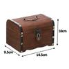Wooden Piggy Bank with Heart Locks Treasure Storage Box Valentines Day Gifts for Friends Money Case Home Decoration