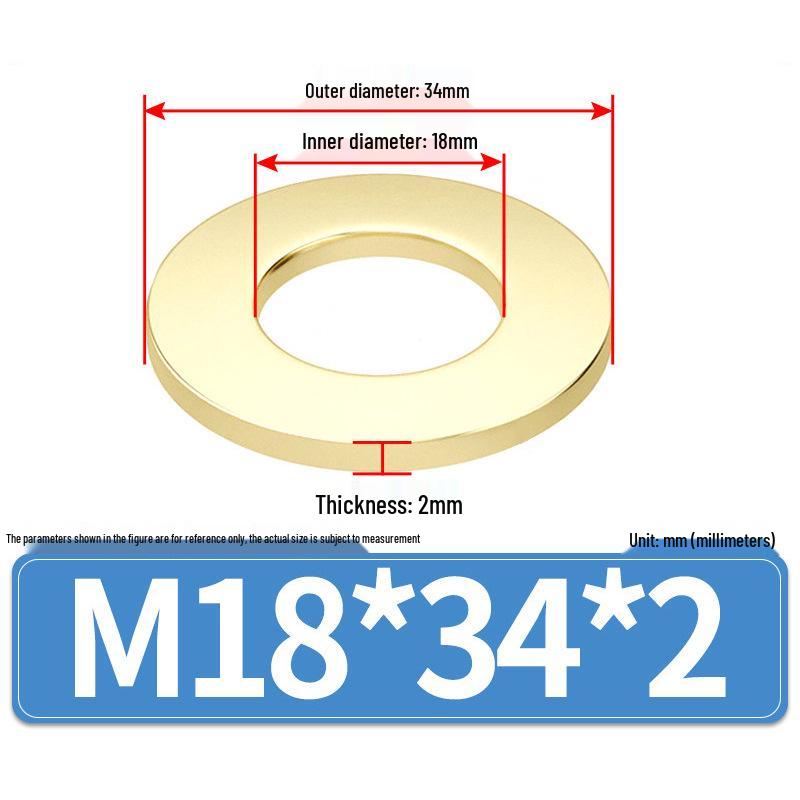 Thickened Round Brass Washer M2-M20