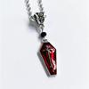 European Retro Vampire Cross Coffin Earrings with Red Drip Oil for Halloween
