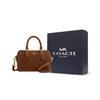 Coach Rowan 18 Classic Logo Print Suede Shoulder Crossbody Handbag Small Women Handbag Warm-Brown CEQ65-IMWBR