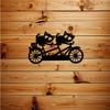 Vintage Cycling Cats Iron Wall Art Black Silhouette Indoor Outdoor Decor