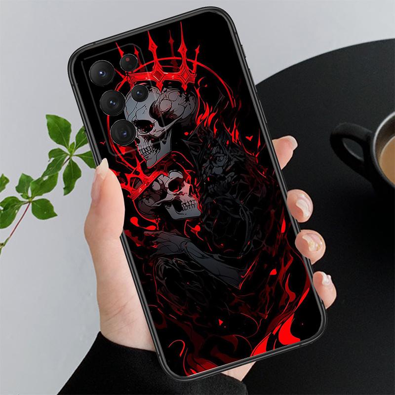 Phone Case For Samsung A55 A16 A56 A36 A35 A15 A53 A54 A33 A34 A25 A05S A52 A52S A14 A26 A71 Skeleton Art