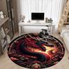 1pc Dragon Phoenix Office Round Area Rug, Under Office Chairs Bedroom Living Room Home Decor, Room Deco, Available in Various Sizes