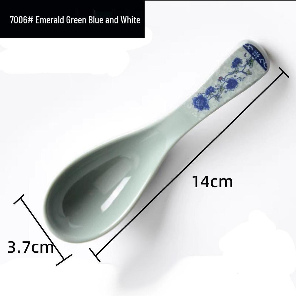 Imitation Porcelain Melamine Chinese-Style Drop-Resistant White Spoons for Hotel and Restaurant Use, Seasoning & Soup Serving