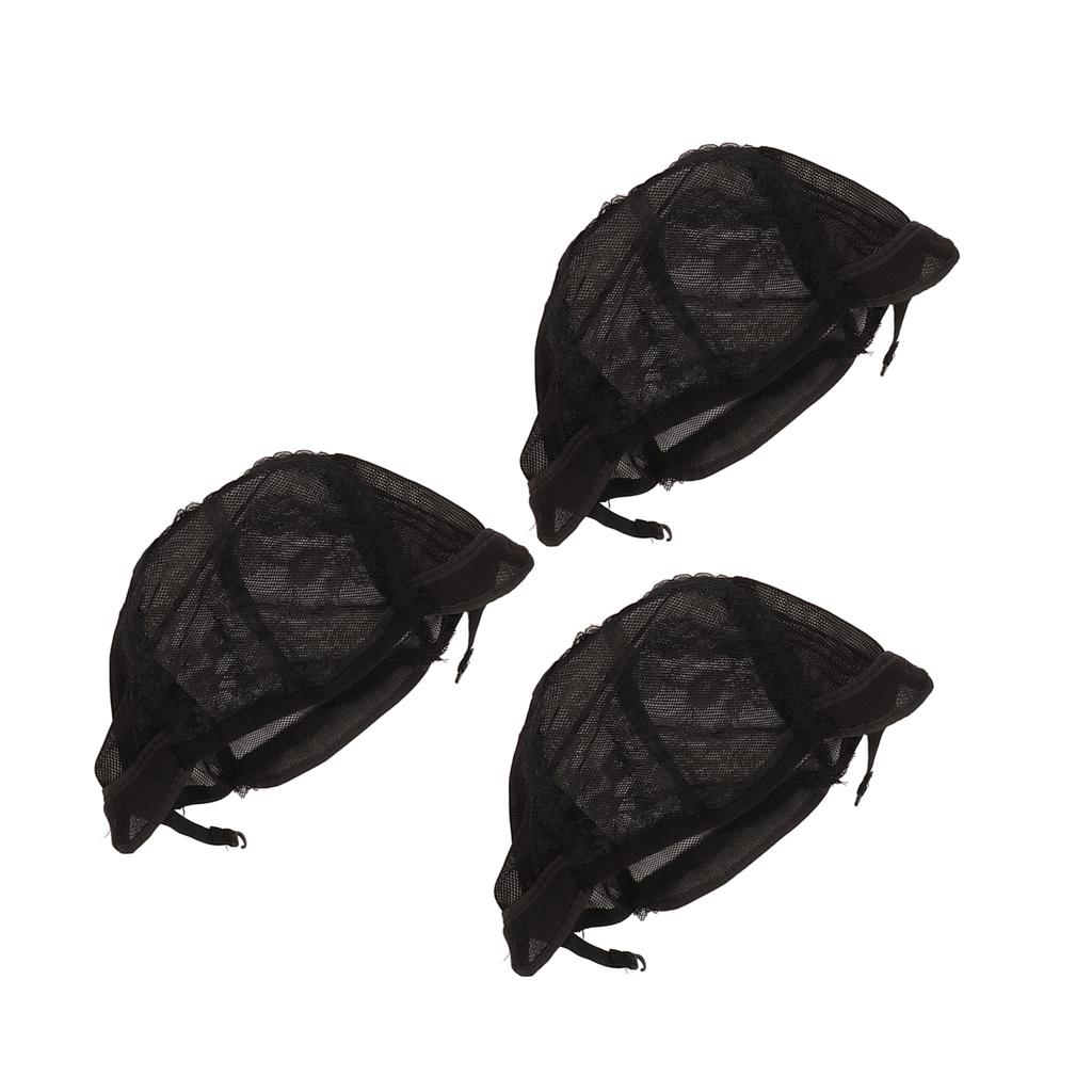 3Pcs Wig Caps for Making Wigs with Elastic Band Nylon Breathable for Women Cosplay