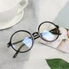 Vintage Round Anti Blue Light Glasses Clear Lens Fashion Plastic Frame Goggles Optical Men Women Eyeglass Frame Fake Eyewear